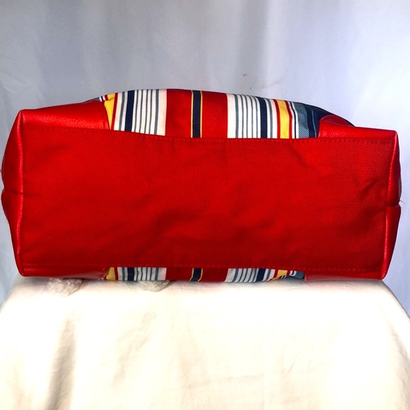 LANCÔME red, white, and blue striped cloth tote. - Picture 7 of 11